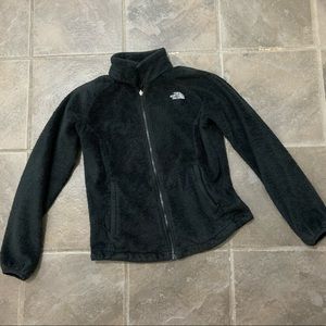 The north face black zip up fleece